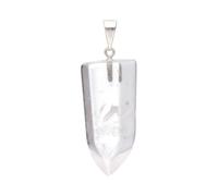ROCKING GIFTS Pendentif en quartz blanc petite pointe - Énergie, guérison, méditation, protection, harmonie, clarté - Idéal pour thérapies holistiques et pratiquants spirituels (1 unité)