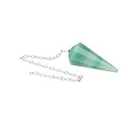 ROCKING GIFTS Pendule en Quartz Vert facetté : Pierre Naturelle : Chakra : Méditation : Reiki