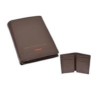 ROCKING GIFTS Portefeuille Hesperia en cuir marron : poche porte-monnaie, cuir véritable, porte-cartes, organisateur