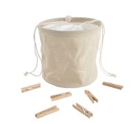 ROCKING GIFTS Sachet de 20 pinces et crochet gris plastique 18 cm