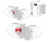 ROCKING GIFTS Tasse en céramique 350 ml Couples Mariés x2 Modèles - Cadeau Anniversaire - Design Romantique