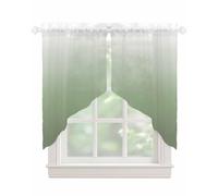 Rocking Giraffee Lot de 2 cantonnières Semi-Transparentes Vert Sauge et Blanc dégradé pour fenêtres, Cuisine, Salon, Chambre à Coucher, 91,4 x 91,4 cm