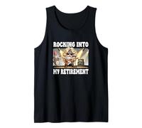 Rocking Into My Retirement Gnome Retired Rocker Biker Dad Débardeur