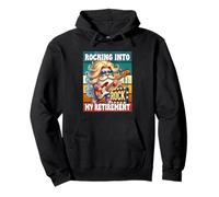 Rocking Into My Retirement Saying For Rocker Biker Gnome Dad Sweat à Capuche