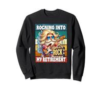 Rocking Into My Retirement Saying For Rocker Biker Gnome Dad Sweatshirt