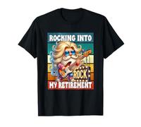 Rocking Into My Retirement Saying For Rocker Biker Gnome Dad T-Shirt