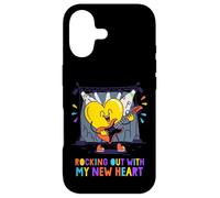 Rocking Out with My New Heart Motif cœur de Guitare Mignon Coque pour iPhone 17