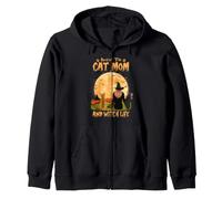 Rocking The Cat Mom and Witch Life Chat Abyssin Halloween Sweat à Capuche