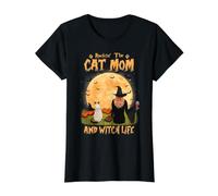 Rocking The Cat Mom and Witch Life Siamese Cat Halloween T-Shirt Graphique avec Valeur