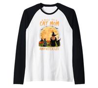 Rocking The Cat Mom Witch Life British Shorthair Halloween Manche Raglan