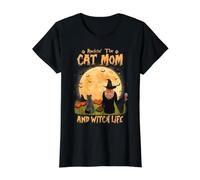 Rocking The Cat Mom Witch Life British Shorthair Halloween T-Shirt Graphique avec Valeur