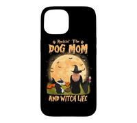 Rocking The Dog Mom and Witch Life Bull Terrier Halloween Coque pour iPhone 15