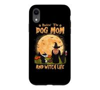 Rocking The Dog Mom and Witch Life Bull Terrier Halloween Coque pour iPhone XR