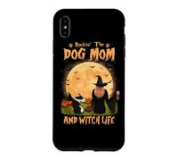 Rocking The Dog Mom and Witch Life Bull Terrier Halloween Coque pour iPhone XS Max