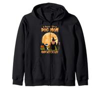 Rocking The Dog Mom and Witch Life Bull Terrier Halloween Sweat à Capuche