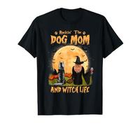 Rocking The Dog Mom and Witch Life Sibérie Husky Halloween T-Shirt Graphique avec Valeur
