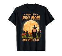 Rocking The Dog Mom Witch Life Scottish Terrier Halloween T-Shirt