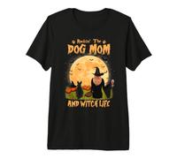 Rocking The Dog Mom Witch Life Scottish Terrier Halloween T-Shirt Haut de Gamme