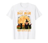 Rocking The Dog Mom Witch Long Haired Chihuahua Halloween T-Shirt Graphique avec Valeur