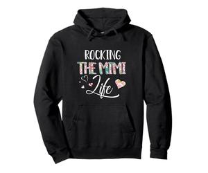 Rocking The Mimi Life Flower, Nouvelle Grand-mère, fête des mères Sweat à Capuche
