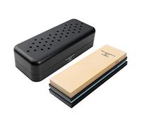 Rockingham Forge 400/1000 grains gros, moyens pierre à aiguiser en céramique - base antidérapante caoutchouc, aiguiseur de lame, étui