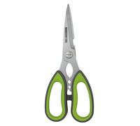 Rockingham Forge Ciseaux de cuisine pointus avec casse-noix et décapsuleur, lames en acier inoxydable résistant à la rouille, 9 cm, vert et gris