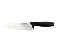 Rockingham Forge Couteau Santoku 17,5 cm - Couteaux de cuisine légers et tranchants en acier inoxydable avec manche noir