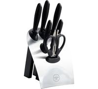 Rockingham Forge Ensemble de 7 couteaux Essentials Range 8007, acier inoxydable, noir