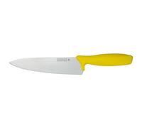 Rockingham Forge Essentials Couteau de chef 20 cm, Manche jaune pour les viandes cuites, Couteau de cuisine à code couleur pour l'hygiène & les allergènes alimentaires, Acier inoxydable