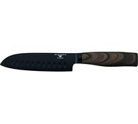 Rockingham Forge Forester Series 5” couteau à Santoku - lame en acier inoxydable avec un revêtement d’oxyde noir, poignée ergonomique en bois, couteau japonais