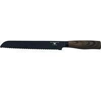 Rockingham Forge Forester Series 8” couteau à pain - lame en acier inoxydable avec un revêtement d’oxyde noir, poignée ergonomique en bois