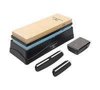 Rockingham Forge 400/1000 grains gros, moyens pierre à aiguiser en céramique - base antidérapante caoutchouc, aiguiseur de lame, étui