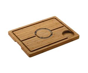 Rockingham Forge Planche à découper et à sculpter en bambou Deluxe à pointes, marron, 40 x 28 cm