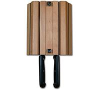 Rockingham Forge Porte-couteaux magnétique en bois de hêtre - Rangement mural pour cuisine à 4 emplacements pouvant accueillir jusqu'à 4 couteaux