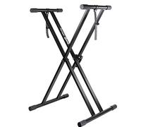 RockJam Support pour clavier pré-assemblé double embase RockJam Xfinity avec sangles de sécurité