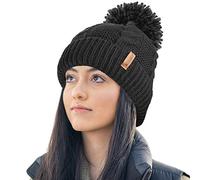 RockJock Bonnet d'hiver STORMACTIVE 100% étanche en Maille torsadée avec Pompon et Doublure Thermique Confortable-Taille Unique-