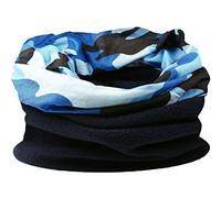 RockJock Multifonction écharpe-Tube pour Men écharpe, Chapeau, Cache-col, Capuche, Cagoule avec Polaire Section - Homme, Bleu Camouflage, Taille Unique