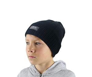 RockJock R40 Chapeau de Bonnet d'hiver Chaud d'isolation Thermique de Garçons avec la Doublure d'ouatine pour l'école, Sport, Marchant