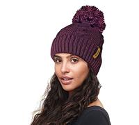 RockJock R80 - Bonnet en Pom Pom en Tricot torsadé Chaud avec Doublure en Molleton Isolant Thermique