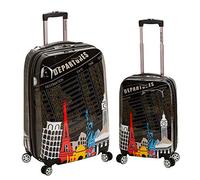 Rockland Departure Ensemble de valises rigides à roulettes pivotantes, Départ, Taille Unique, Melbourne Valise Rigide Extensible à roulettes pivotantes