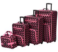 Rockland Ensemble de 4 valises, Blkpnkdot, Taille Unique, Lot de 4 valises