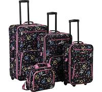 Rockland Ensemble de 4 valises, Peace, Taille Unique, Ensemble de valises Verticales Extensibles Tendance Softside