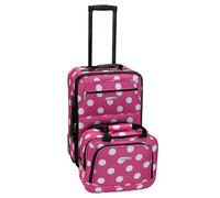 Rockland Ensemble de Bagages softside Tendance, Pois Roses, Taille Unique, Ensemble de Bagages softside Tendance