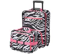Rockland Ensemble de valises Droites Souples Tendance, zébré Rose, Taille Unique, Ensemble de valises Droites Souples Tendance