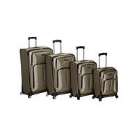 Rockland Impact Softside Ensemble de valises à roulettes pivotantes, Vert Olive, 4-Piece Set (18/22/26/30), Impact Softside Ensemble de valises à roulettes pivotantes