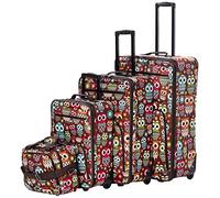 Rockland Jungle Softside Ensemble de valises Droites, Chouette, Taille Unique, Jungle Softside Ensemble de valises Droites