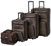 Rockland Jungle Softside Ensemble de valises Droites, léopard, Taille Unique, Jungle Softside Ensemble de valises Droites