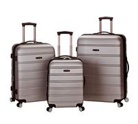Rockland Melbourne Hardside Bagages de Roue de Spinner Extensibles, argenté, 3-Piece Set (20/24/28), Melbourne Valise Rigide Extensible