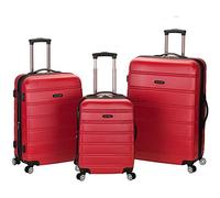 Rockland Melbourne Hardside Bagages de Roue de Spinner Extensibles, Rouge/Excursion, Couleur Unie (Getaway Solids), 3-Piece Set (20/24/28), Melbourne Valise Rigide Extensible