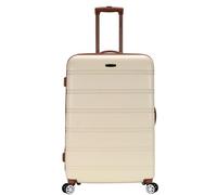 Rockland Melbourne Valise Rigide Extensible à roulettes pivotantes, Blanc, Checked Large 28"